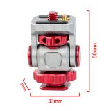 Vlogger Monitor Mount Adapter Cold Shoe ARRI Locating Pins Ballhead Monitor Bracket Microphone Holder EVF Mount for DSLR Camera