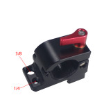 25-27mm Single Rod Clamp With Cold Shoe Mounting Adapter 1/4 3/8 Screw Holes For DJI Ronin M Zhiyun Feiyu Handheld Stabilizer