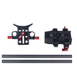 FEICHAO Quick Release Plate Gimbal Base 15mm Double-hole Tube  Clip Kit Compatible with Sony A7C, Panasonic GH5S , Fuji XT4 Camera
