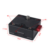 Mini Lightweight Quick Release V-Lock Plate with 1/4 M4 Mounting Holes / 15mm Dual Rod Rail Clamp For DSLR Camera Accessories