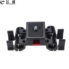 Mini Lightweight Quick Release V-Lock Plate with 1/4 M4 Mounting Holes / 15mm Dual Rod Rail Clamp For DSLR Camera Accessories