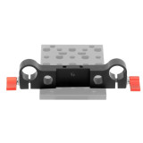 FEICHAO Dual Ports 19mm Rod Clamp Railblock 19mm-12mm M6 Mount for DSLR Camera Shoulder Rig System