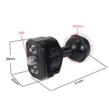 Magic Arm Multi-Function 360 Rotation Double Ball Head with Arri Pin 1/4 3/8 Screw Mount Adapter for Sony A7C DSLR Camera Cage