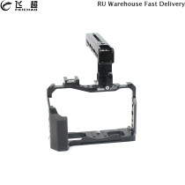 X-T4 Camera Rig Full Cage for FUJIFILM Fuji XT4 Formfitting Combo w/ Top Handle Grip Cold Shoe Mount Mutiful Thread Tripod Holes