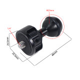 Magic Arm Multi-Function 360 Rotation Double Ball Head with Arri Pin 1/4 3/8 Screw Mount Adapter for Sony A7C DSLR Camera Cage