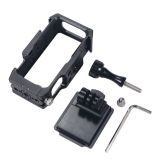 Magnetic Action Camera Cage Rig For DJI Action 2 Camera Full Cage with Cold Shoe Mount 1/4 3/8 ARRI Locating Hole Charger Base