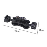 Adjustable Camera Diving Light Butterfly Clip Arm Clamp Mount Open Holes Extended Bracket Adapter Underwater Accessories