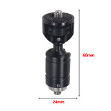 Mini Ball Head 360 Swivel Tripod Ballhead with 1/4  Screw Cold Shoe Mount for Gopro 10 9 8 Insta360 Action Camera Accessories