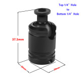Mini Ball Head 360 Swivel Tripod Ballhead with 1/4  Screw Cold Shoe Mount for Gopro 10 9 8 Insta360 Action Camera Accessories