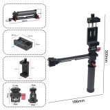 Handheld Gimbal Handgrip Dual Carbon Fiber Foldable Handle Grip Quick Release NATO Rail Clamp for DJI Ronin RS2 RSC2 Stabilizer