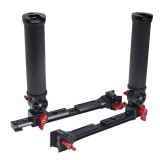 Handheld Gimbal Handgrip Dual Carbon Fiber Foldable Handle Grip Quick Release NATO Rail Clamp for DJI Ronin RS2 RSC2 Stabilizer