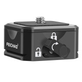 Camera Dual Lock Quick Release Plate Clamp Tripod Adapter Base  for 38mm Arca-type Standard Mount w/ 1/4 Screw for DSLR Cameras