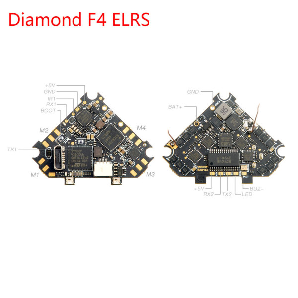 HappyModel DiamondF4 ELRS / FRSKY AIO 5in1 Flight Controller Built-in 400mW OPENVTX BLS 5A ESC OSD for Mobeetle6
