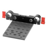 Dual 19mm Rod Clamp Railblock 19mm& 12mm/15mm M6 ARRI Rosette Mount Holder Extension for DSLR Camera LWS Support Photo Video Rig