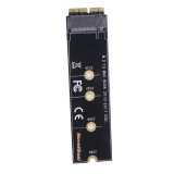 NovelGoal M key M.2 PCIe AHCI SSD Adapter Card for MACBOOK Air 2013 2014 2015 2017 A1465 A1466 Pro A1398 A1502 A1419 2230-2280 SSD