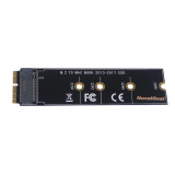 NovelGoal M key M.2 PCIe AHCI SSD Adapter Card for MACBOOK Air 2013 2014 2015 2017 A1465 A1466 Pro A1398 A1502 A1419 2230-2280 SSD