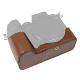 PU Leather Case Cover for Panasonic S5 / for Fujifilm XS10 Camera Protection Half Bottom Support with Screw Battery Opening Base