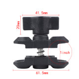 60mm Short Double Socket Arm for 1 Inch Ball Mount Bases for Gopro Action Camera Bicycle Motorcycle Phone Holder for Ram Mount