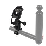 Motorcycle Handlebar Mount Clip D30 Tube Clamp Anti-loose Knob Lock for GoPro 13 10 9 Xiaoyi 4K Action Camera Mobile Helmet Bracket