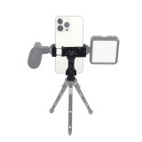 360 Rotatable Vertical Shooting Mobile Phone Clamp Holder Live Bracket Clip 2x Cold Shoe Mount for Smartphone Vlog Camera Tripod