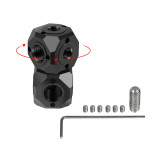 1/4  3/8  Screw Hole Bracket Magic Cubic Mount Adapter Compatible with Hero 13 Action Camera for DSLR Camera Cage Flash Light Tripod Stand