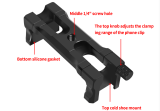 FEICHAO Universal Mobile Phone Clip for 62~87mm Phone Compatible with Phone 12 13/Huawei P50, X80,12S ,S22 Series Mobile Phone Tripods Selfi
