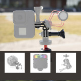90 Degree Direction Adapter Elbow Mount with Thumb Screw Cold Shoe Mount for GoPro Insta360 for Osmo Action Camera Accessories
