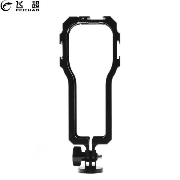 Metal Cage Rig For Insta360 one RS 1-inch Panoramic Action Camera Protective Frame with Cold Shoe Mount for LED Light Mic Vlog