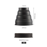 Rubber Camera Lens Hood Anti-glass Ultimate Anti-reflective Silicone Hood Reflection-Free Photo for Nikon Canon Sony DSLR Camera