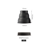 Rubber Camera Lens Hood Anti-glass Ultimate Anti-reflective Silicone Hood Reflection-Free Photo for Nikon Canon Sony DSLR Camera