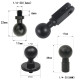 17mm Ball Head Mount 1/4  Screw Male/Female Adapter for Gopro Hero Insta360 Action Camera Accessories