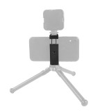 Aluminum Mobile Phone Holder Clip Tripod Mount Clamp w/ Hot Shoe Handle Rig for iPhone OnePlus HUAWEI Vlog Fill Video Recording