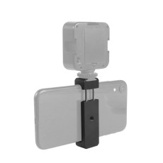 Aluminum Mobile Phone Holder Clip Tripod Mount Clamp w/ Hot Shoe Handle Rig for iPhone OnePlus HUAWEI Vlog Fill Video Recording