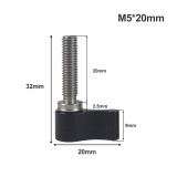 FEICHAO M5x17mm/20mm Handle Screw Adjustable Clamp Locking Screw L-Type /T shaped Wrench for GoPro 11 10 9 8 7 6 Camera Cage Rig