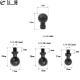 1/4  Screw Adapter for OS-MO 360/Gopro Hero Insta360 Action Camera Phones GPS Holder Accessories 13mm/15mm/17mm/20mm/25mm Ball Head Mount