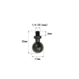 1/4  Screw Adapter for OS-MO 360/Gopro Hero Insta360 Action Camera Phones GPS Holder Accessories 13mm/15mm/17mm/20mm/25mm Ball Head Mount