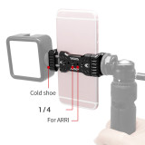 Phone Holder Clamp Smartphone Clip Holder Mount Bracket Metal Phone Tripod Adapter with Cold Shoe Mount 1/4 3/8 Thread Arri Hole