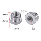 1/4 to 5/8 3/8 to 5/8 Adapter Screw for Laser Level Tripod Adapter Light Stand Bracket Tripod Monopod Photography Accessories