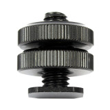Cold Shoe Mounting Screws 3/8 Inch Double Nuts Conversion Screw For DSLR Camera Hot Shoe Head Mount Photo Studio Accessories
