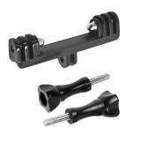 Action Camera Dual Head Tripod Mount Adapter Double Mounting Plastic for Gopro Hero 10 9 8 7 5 Eken Xiaoyi Sports Stand Holder