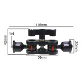 SLR Camera Crab Claw Clip with 1/4 3/8inch Screw Arri Mount Hot Shoe 6-10kg Monitor Stand 50mm Super Clamp Video Light Flash Rig