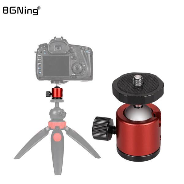 Mini Ball Head 1/4  Screw Mount 360 Swivel Compatible with Hero 13 Canon Nikon Sony Camcorder DV LED Light Bracket DSLR Camera Tripod Ballhead Stand