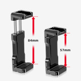 Phone Holder Clamp Smartphone Clip Holder Mount Bracket Metal Phone Tripod Adapter with Cold Shoe Mount 1/4 3/8 Thread Arri Hole