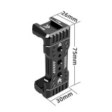 Phone Holder Clamp Smartphone Clip Holder Mount Bracket Metal Phone Tripod Adapter with Cold Shoe Mount 1/4 3/8 Thread Arri Hole