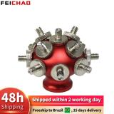 Versatile Metal Magic Ball Adapter 1/4 3/8 Holes for Camera Holder Umbrella Bracket Flash Mount Ring Light Tripod Monopod Handle