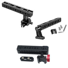 FEICHAO Top Handle Grip with Cold Shoe 1/4 3/8 Screw Hole NATO Rail Lifting Bracket for DSLR Camera Cage Rig Monitor Mic Light