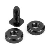 Cold Shoe Mounting Screws 3/8 Inch Double Nuts Conversion Screw For DSLR Camera Hot Shoe Head Mount Photo Studio Accessories