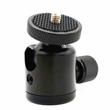 Mini Ball Head 1/4  Screw Mount 360 Swivel Compatible with Hero 13 Canon Nikon Sony Camcorder DV LED Light Bracket DSLR Camera Tripod Ballhead Stand