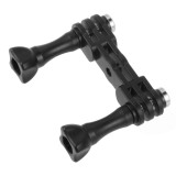 Action Camera Dual Head Tripod Mount Adapter Double Mounting Plastic for Gopro Hero 10 9 8 7 5 Eken Xiaoyi Sports Stand Holder