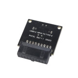 Type C USB3.1 Front Panel Socket USB 3.0 19 Pin to TYPE-E 20Pin Header Extension Adapter for Motherboard PC Connector Riser Card